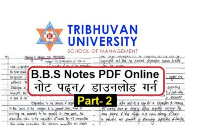 BBS 4th Fourth Year Notes Online PDF TU Notes Finance Notes BBS
