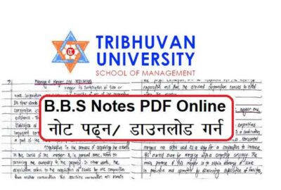 BBS Notes Online 4th Fourth Year View Download TU Bachelor of Business Studies BBS PDF Notes