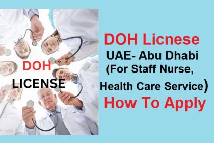 doh license applicaiton nursing license UAE