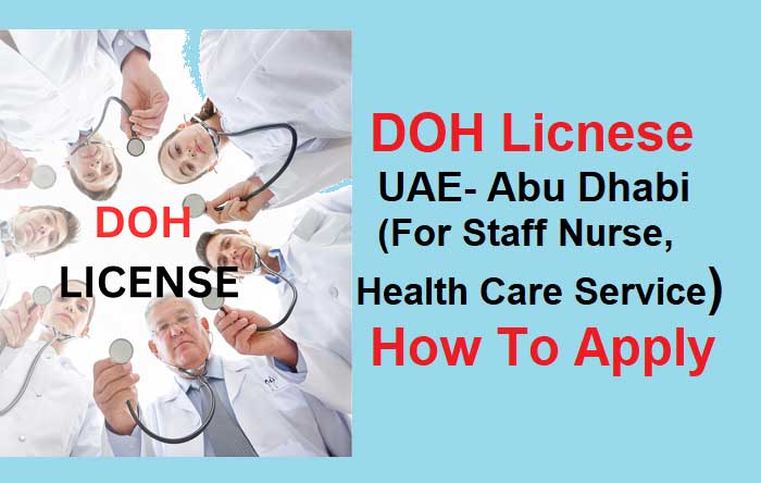 doh license applicaiton nursing license UAE